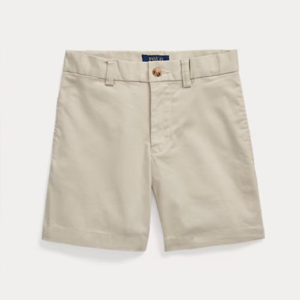 Polo by Ralph Lauren Men's Cream Flat Front Shorts